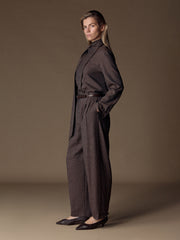 Elm wool-linen-silk trousers