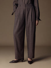 Elm wool-linen-silk trousers