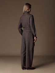 Elm wool-linen-silk trousers