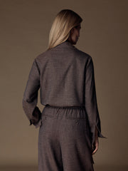 Elm wool-linen-silk shirt