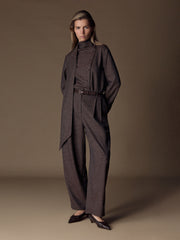 Elm wool-linen-silk shirt