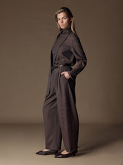 Elm wool-linen-silk shirt