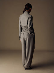 Elm wool-linen-silk trousers