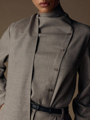 Elm wool-linen-silk shirt