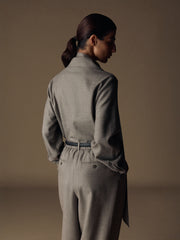 Elm wool-linen-silk shirt