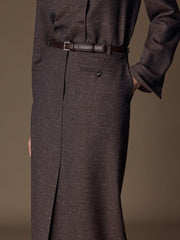 Elm wool-linen-silk skirt