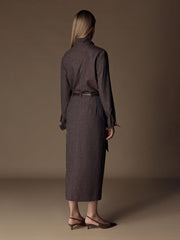 Elm wool-linen-silk skirt