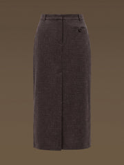 Elm wool-linen-silk skirt