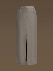 Elm wool-linen-silk skirt