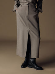 Elm wool-linen-silk skirt