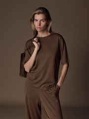 Camelia merino-silk jumper