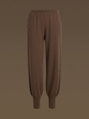 Camelia merino-silk trousers