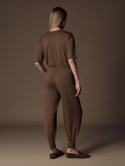 Camelia merino-silk trousers