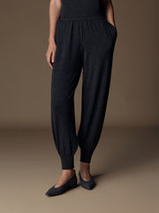 Camelia merino-silk trousers