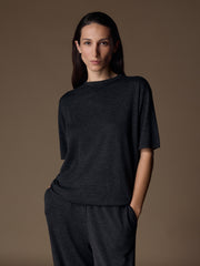 Camelia merino-silk jumper