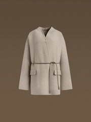 Ripple wool-cashmere coat