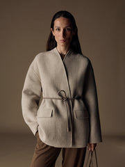 Ripple wool-cashmere coat