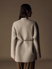 Ripple wool-cashmere coat