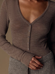 Amga wool-silk bodysuit