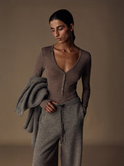 Amga wool-silk bodysuit