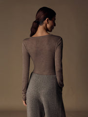 Amga wool-silk bodysuit