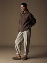 Cradle shearling mules