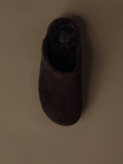 Cradle shearling mules