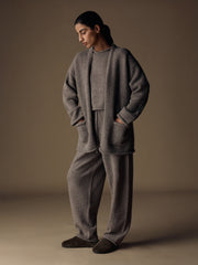 Cradle shearling mules