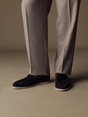 City suede loafers