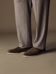 City suede loafers