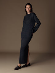 Camelia merino-silk jumper