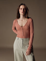 Amga wool-silk bodysuit