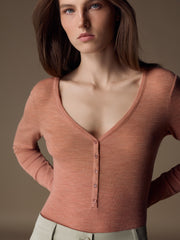 Amga wool-silk bodysuit