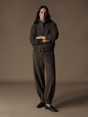 Cedar wool-cotton-cashmere trousers