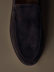 City suede loafers