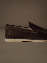 City suede loafers