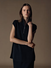 Tetris wool-cotton sleveless jumper