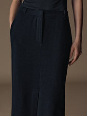 Tetris wool-cotton skirt