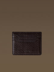 Meteor snakeskin mini card holder