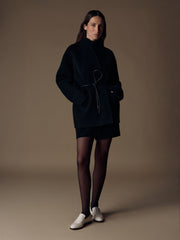 Ripple wool-cashmere coat