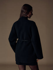 Ripple wool-cashmere coat