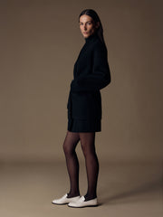 Ripple wool-cashmere coat