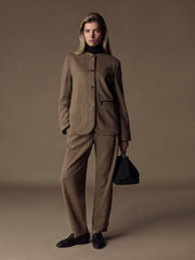 Angsana wool-cotton trousers
