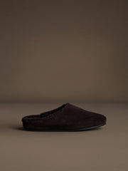 Cradle shearling mules