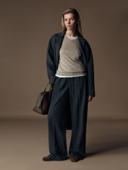 Angsana wool-cotton trousers