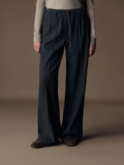 Angsana wool-cotton trousers