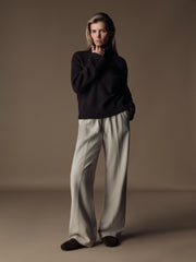 Angsana wool-cotton trousers