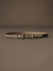 Waist snakeskin belt