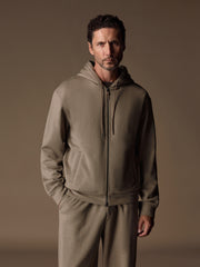 Aarhus cotton-wool zip hoodie