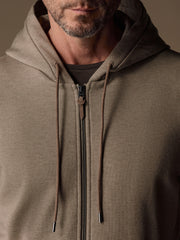 Aarhus cotton-wool zip hoodie